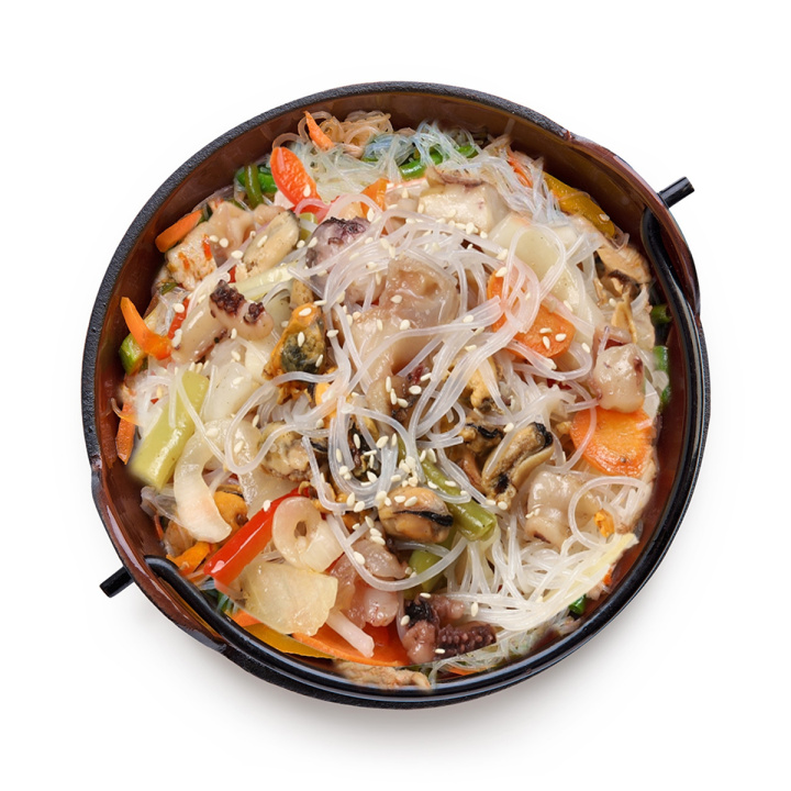 Лапша рисовая с курицей